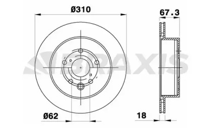 Тормозной диск BRAXIS AE0558