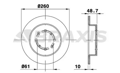 Тормозной диск BRAXIS AE0562