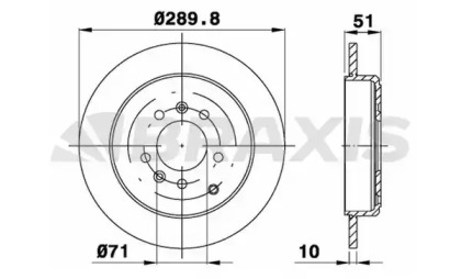 Тормозной диск BRAXIS AE0563