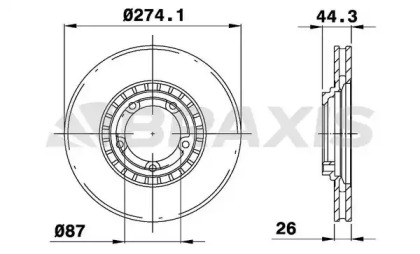 Тормозной диск BRAXIS AE0569