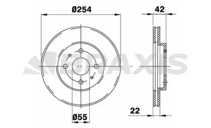 Тормозной диск BRAXIS AE0572