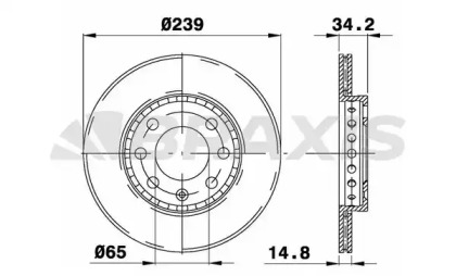 Тормозной диск BRAXIS AE0573