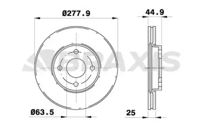 Тормозной диск BRAXIS AE0574