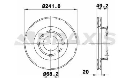 Тормозной диск BRAXIS AE0587