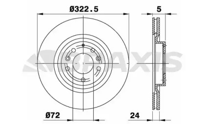 Тормозной диск BRAXIS AE0589