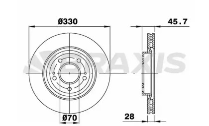 Тормозной диск BRAXIS AE0590