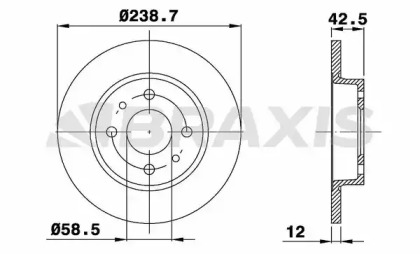 Тормозной диск BRAXIS AE0593