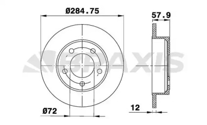 Тормозной диск BRAXIS AE0594