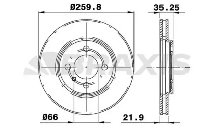 Тормозной диск BRAXIS AE0601