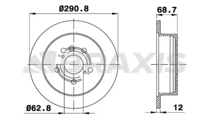 Тормозной диск BRAXIS AE0607