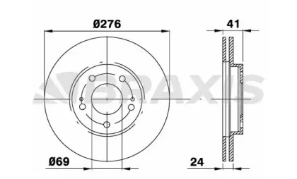 Тормозной диск BRAXIS AE0621