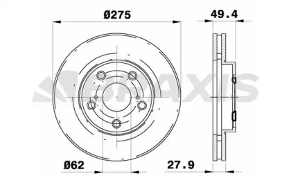 Тормозной диск BRAXIS AE0623