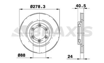 Тормозной диск BRAXIS AE0638