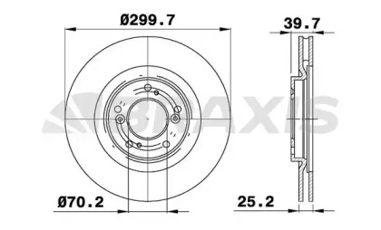 Тормозной диск BRAXIS AE0640