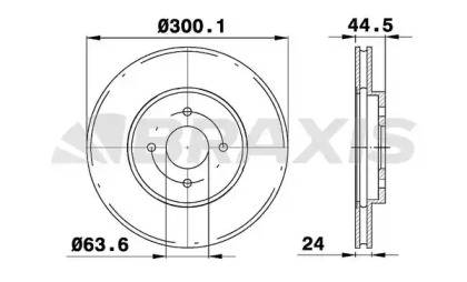 Тормозной диск BRAXIS AE0641