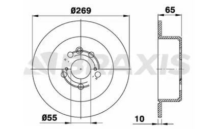 Тормозной диск BRAXIS AE0645