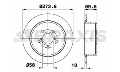 Тормозной диск BRAXIS AE0647