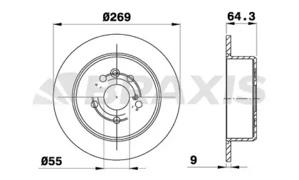 Тормозной диск BRAXIS AE0650