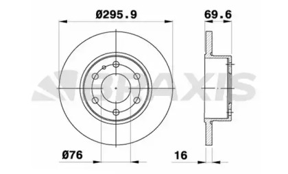 Тормозной диск BRAXIS AE0651