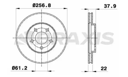 Тормозной диск BRAXIS AE0654