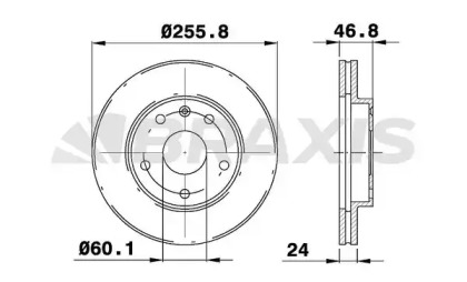 Тормозной диск BRAXIS AE0658