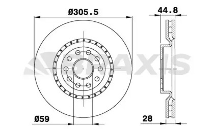 Тормозной диск BRAXIS AE0659