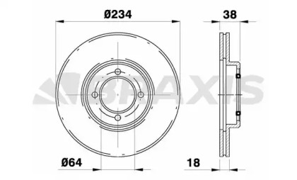 Тормозной диск BRAXIS AE0662