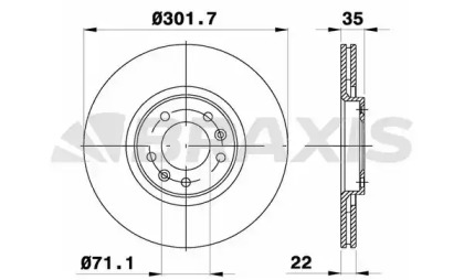 Тормозной диск BRAXIS AE0680