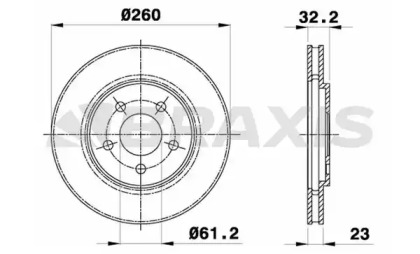 Тормозной диск BRAXIS AE0681