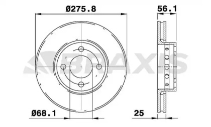 Тормозной диск BRAXIS AE0685