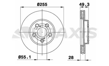 Тормозной диск BRAXIS AE0686