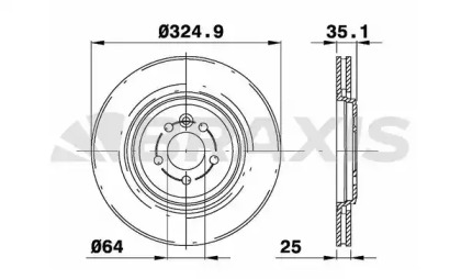 Тормозной диск BRAXIS AE0688