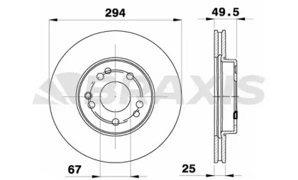 Тормозной диск BRAXIS AE0689