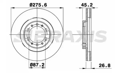 Тормозной диск BRAXIS AE0699