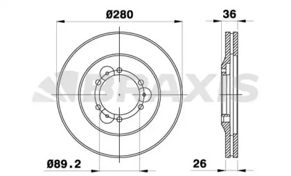 Тормозной диск BRAXIS AE0722