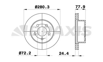 Тормозной диск BRAXIS AE0723