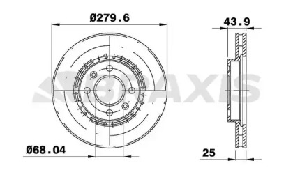 Тормозной диск BRAXIS AE0731