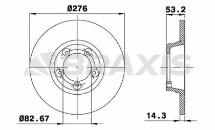 Тормозной диск BRAXIS AE0733