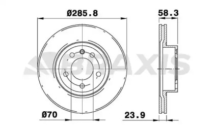 Тормозной диск BRAXIS AE0752