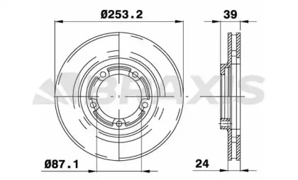 Тормозной диск BRAXIS AE0754