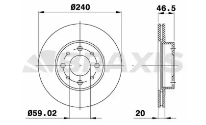 Тормозной диск BRAXIS AE0755