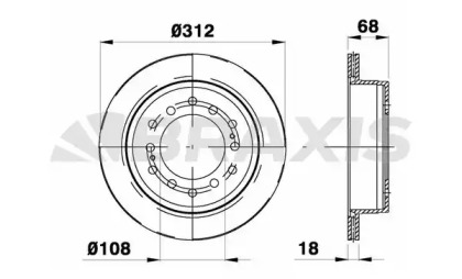 Тормозной диск BRAXIS AE0765