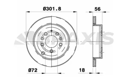 Тормозной диск BRAXIS AE0766