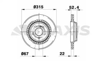 Тормозной диск BRAXIS AE0767