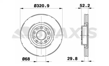 Тормозной диск BRAXIS AE0771