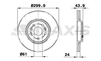 Тормозной диск BRAXIS AE0778