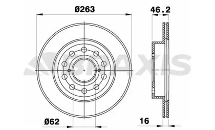 Тормозной диск BRAXIS AE0786