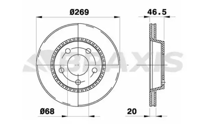 Тормозной диск BRAXIS AE0787