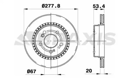 Тормозной диск BRAXIS AE0788