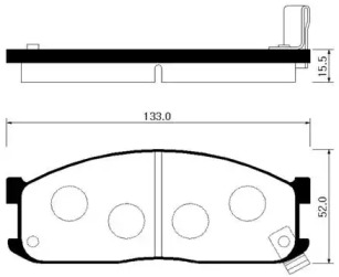 Комплект тормозных колодок HSB GOLD HP1010